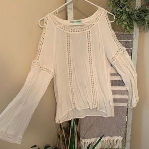 White dress shirt with lace